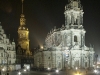 Hofkirche und Stadtschloss bei Nacht, Dresden, Sachsen, Deutschland