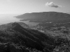 Blick vom Monte Castello  auf Porto Azzurro und die Halbinsel Calamita, Elba, Toskana, Italien