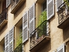 Typische südfranzösische Hausfassade in Aix-en-Provence, Provence, Frankreich         