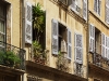 Typische südfranzösische Hausfassade in Aix-en-Provence, Provence, Frankreich   