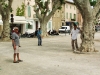 Boulespiueler in St. Tropez, Cote d'Azur, Frankreich