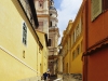 Treppenaufstieg zur Kirche St. Michel in Menton, Cote d'Azur, Frankreich 