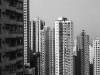 Hochhäuser an den Berghängen von Sheung Wan, Hongkong, China