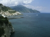 Blick auf Amalfi und seine Küste, Kampanien, Italien