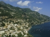 Blick auf Positano, Amalfiküste, Kampanien, Italien