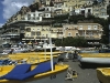 Am Strand von Positano, Amalfiküste, Kampanien, Italien