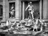 Detailansicht der Fontana di Trevi, Rom, Italien