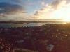 Sonnenuntergang über Auckland vom Mt. Victoria, Nordinsel, Neuseeland