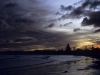 Sonnenuntergang am Strand von Gisborne, Nordinsel, Neuseeland