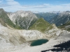 Seekogel, Memmiger Hütte und oberer Seewisee, Gipfel der Kogelseespitze, Lechtaler Alpen, Tirol, Österreich