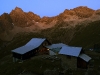 Morgendämmerung am Württemberger Haus in den Lechtaler Alpen, Tirol, Österreich