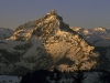 Sonnenaufgang über dem Mürtschenstock am Walensee, Amden, Kanton St. Gallen und Glarus, Schweiz