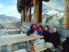 Entspannung nach der Tour auf der Diavolezzahütte, Engadin, Graubünden, Schweiz