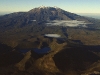Blick auf aktiven Vulkan Ruapehu im Tongariro Nationalpark, Nordinsel, Neuseeland