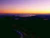 Lake Taupo bei Sonnenaufgang vom Gipfel des Ngauruhoe, Tongariro Nationalpark, Neuseeland