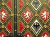 Wappen von Böhmen und Mähren auf der Tür zu St. Peter und Paul Kirche im Vysehrad, Prag, Tschechien