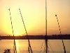 Sonnenuntergang am Nil bei Luxor, Ägypten