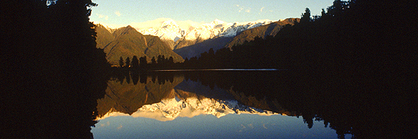 Lake Matheson mit der Spiegelung von Mt.Cook