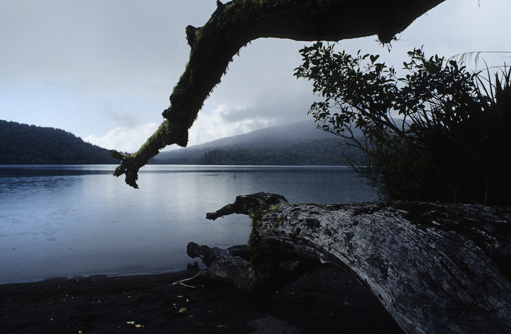 Der Routupounamu-See, der vom Parkplatz am Highway 47 etwas südlich des Te Ponanga-Sattels in den Kakaramea-Bergen zu erreichen ist