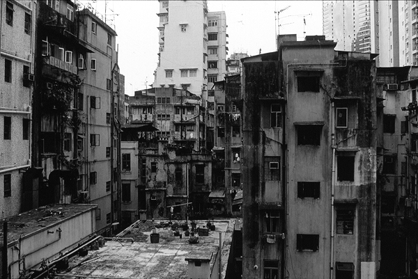 Häuser in der Cochrane Street von Sheung Wan, Hongkong, China