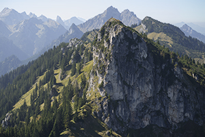 Ammergauer Alpen vom Teufelstättkopf, Bayern, Deutschland
