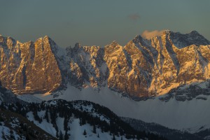 Laliderer Wände und Moserkarspitze vor dem kleinen Ahornboden im Karwendel,Tirol,Österreich