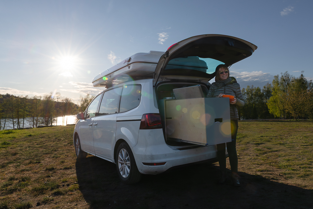 Übernachtung mit dem Dachzelt am Wolletzsee in der Uckermark - sonnig aber noch kalt Übernachtung mit dem Dachzelt am Wolletzsee in der Uckermark
